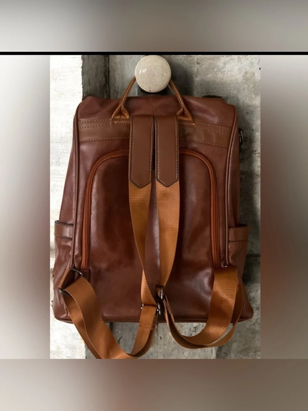 Women’s Brown Cheruty Vegan Leather Backpack Bag